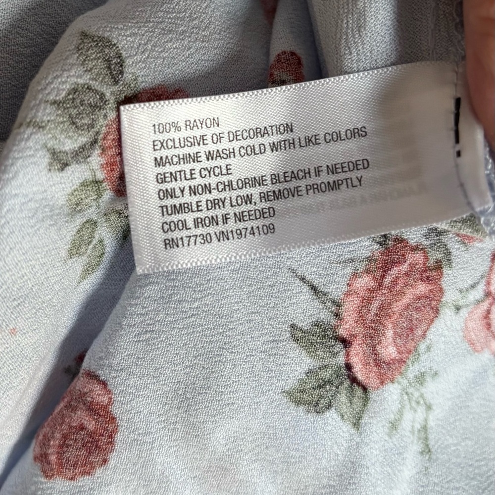 NWT Wild Fable Medium Blue Dress Maxi Flutter Cap Sleeve A Line Keyhole Back - Picture 11 of 12